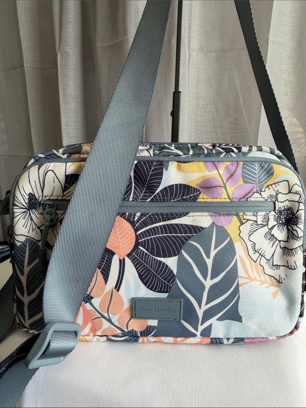Vera Bradley Floral Crossbody in Blue Multi Pastels